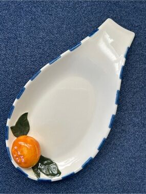 NWT Anthropologie Valencia Stoneware Spoon Rest